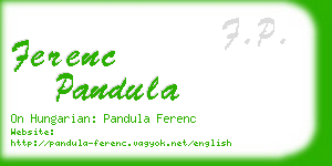 ferenc pandula business card